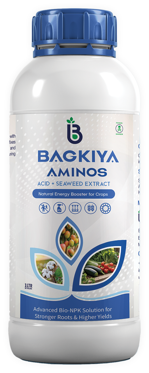 Bagkiya Aminos acid + seaweed extract, 1 litre bio‑NPK booster for stronger roots and higher yields