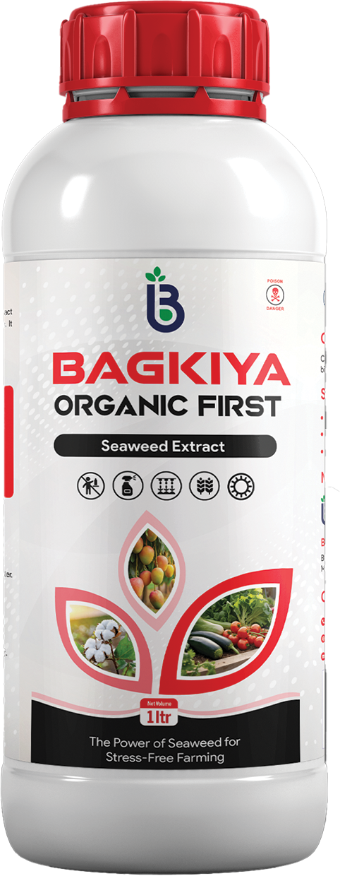 Bagkiya Organic First seaweed extract, 1 litre biostimulant for stress‑free farming